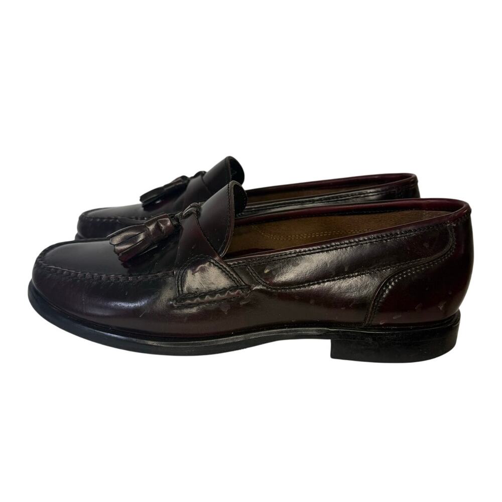 G.H. Bass Men’s Oxblood Tassel Loafers Size 8M Burgundy Leather Dress Shoes